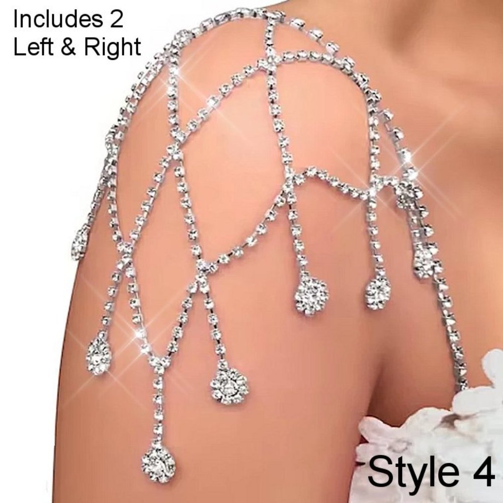 NEW Sparkling Bling Swarovski Crystal Shoulder Necklace